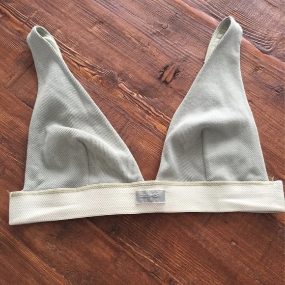 SKIMS Cotton Rib Plunge Bra - Picture 2 of 2